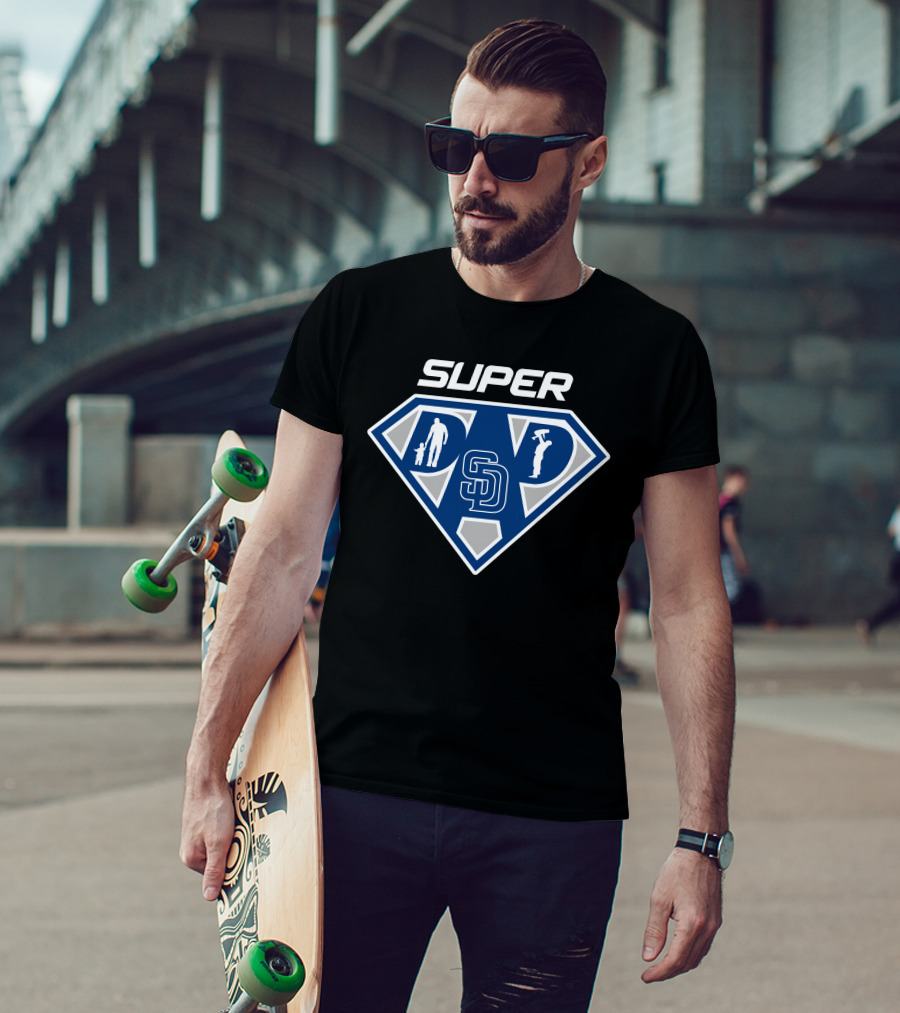 Super San Diego Padres Dad Logo With Iconic Baseball Theme T-Shirt