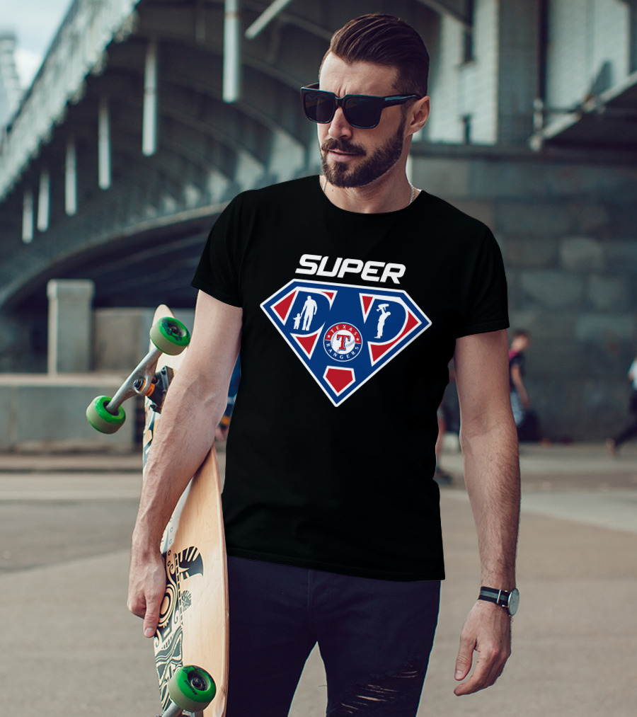 Super Dad Texas Rangers Shield T-Shirt