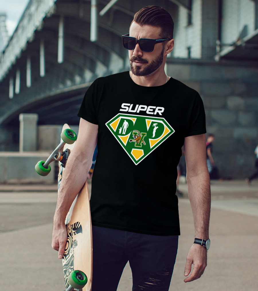 Vermont Catamounts Super Dad Hero Emblem With V T-Shirt