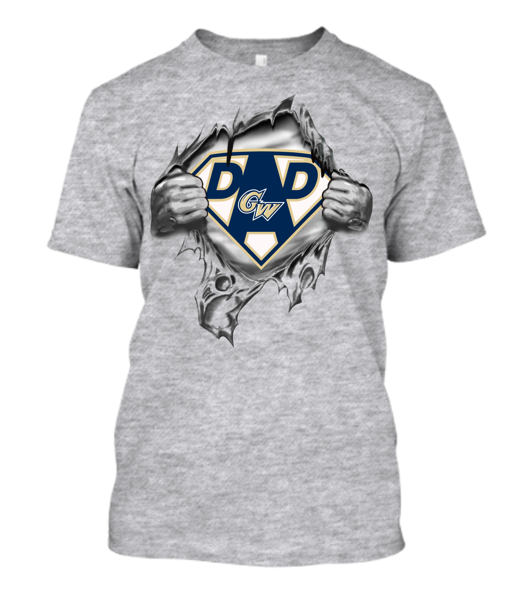 George Washington Colonials Gw Super Dad Hero T-Shirt