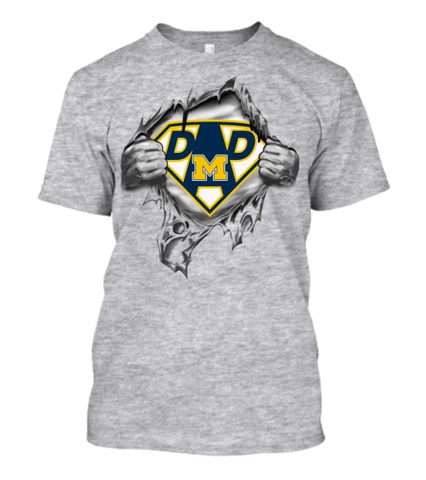 Michigan Wolverines Dad M Superhero T-Shirt