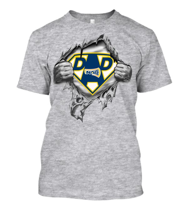 Northern Arizona Lumberjacks Nau Super Dad Hero Emblem Tearaway T-Shirt