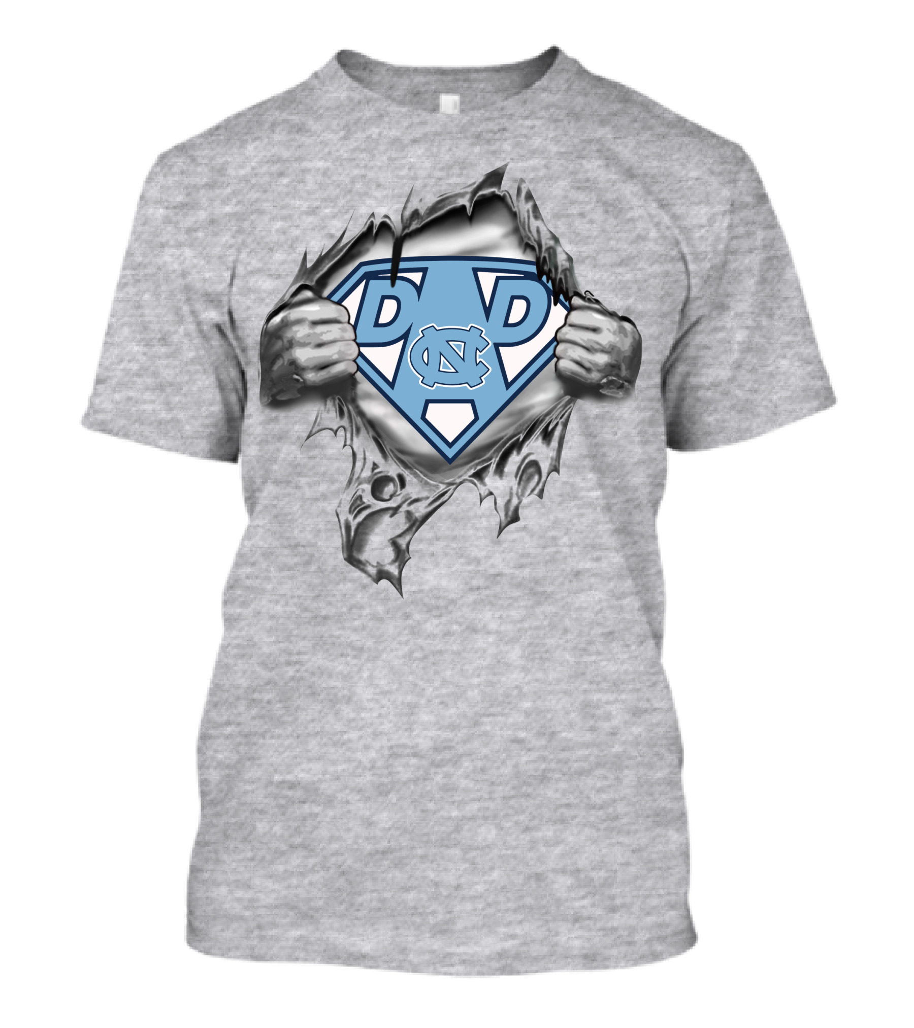 North Carolina Tar Heels Dad Emblem Design Super Dad 150 T-Shirt