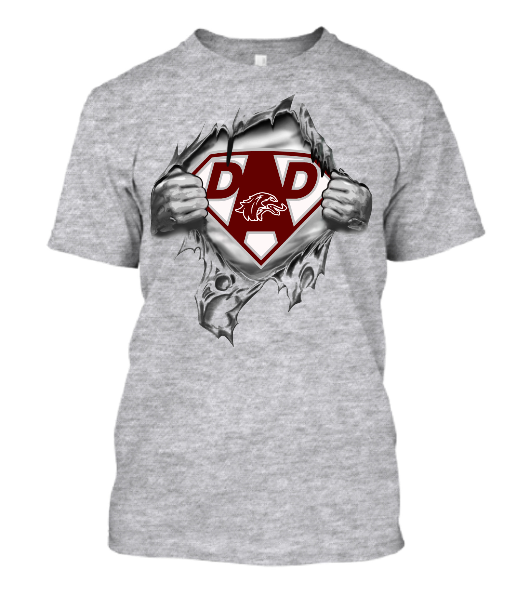 Southern Illinois Saluki Dad Superhero T-Shirt