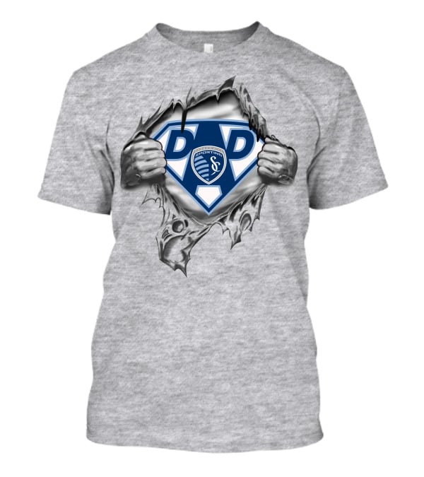Sporting Kansas City Super Dad Shield Logo Upper Body Breakthrough T-Shirt