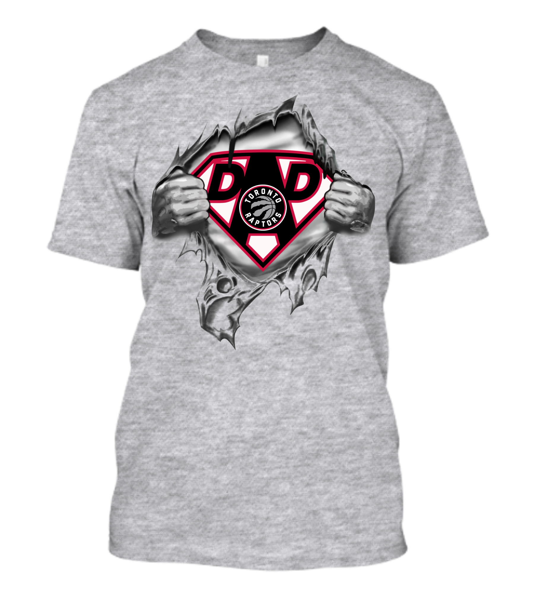 Toronto Raptors Super Dad Emblem Busting Through 309 T-Shirt