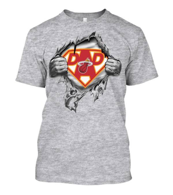Miami Heat Super Dad 321 Hoops Hero T-Shirt