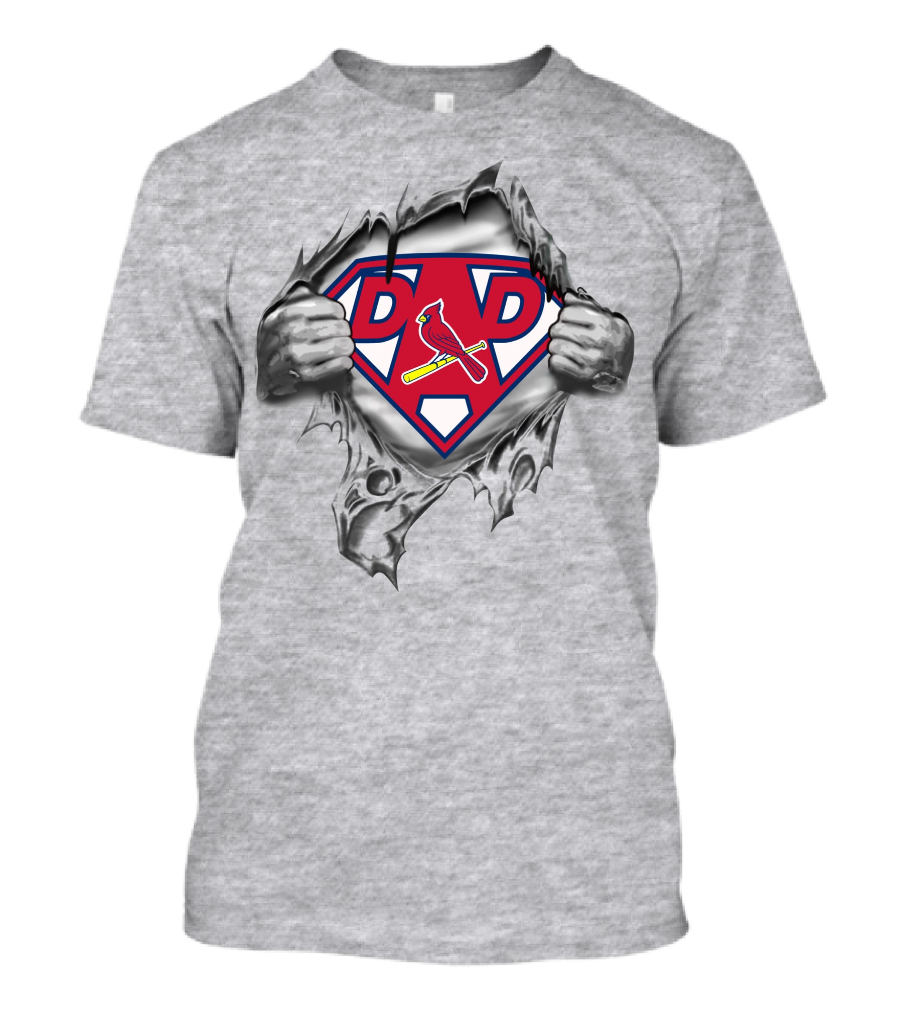 St Louis Cardinals Super Dad Emblem 347 T-Shirt