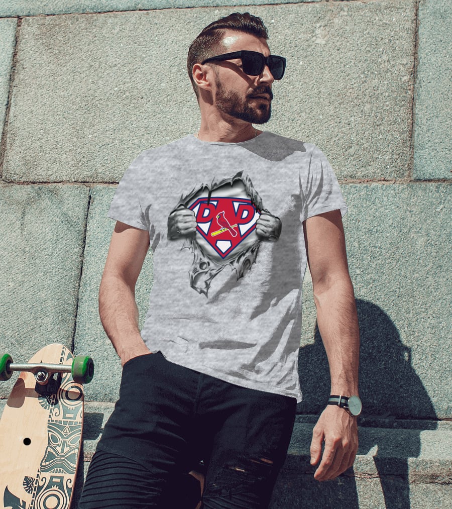 St Louis Cardinals Super Dad Emblem 347 T-Shirt