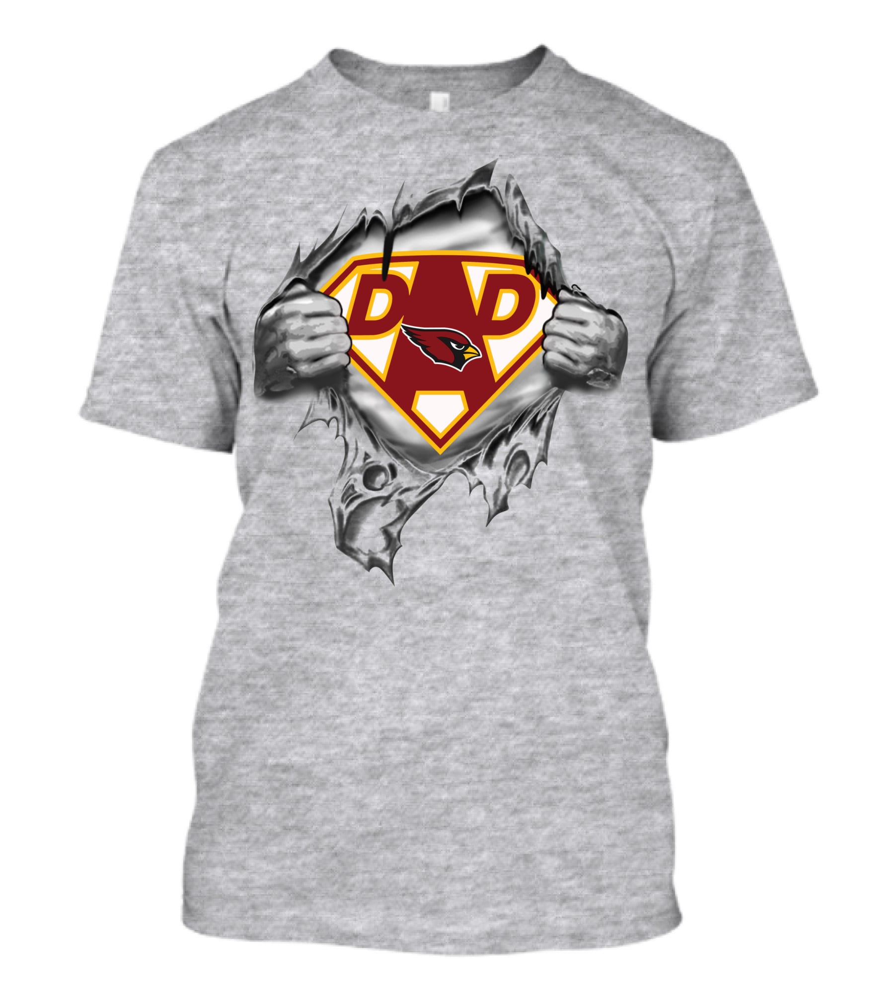 Arizona Cardinals Super Dad Emblem Hero T-Shirt