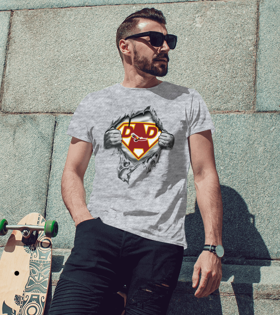 Anheuser Busch Inbev Super Dad Hero Logo With Eagle Motif T-Shirt