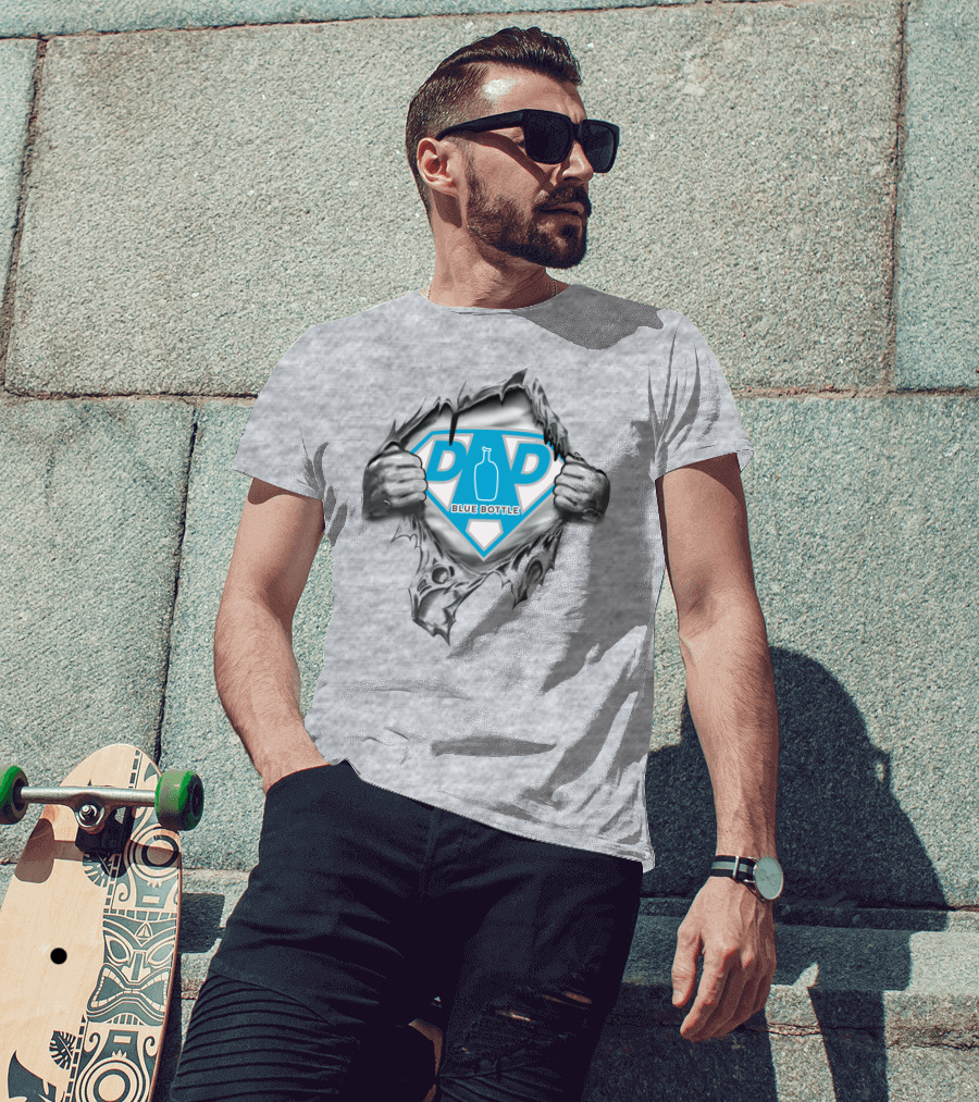 Blue Bottle Coffee Super Dad Emblem 467 T-Shirt