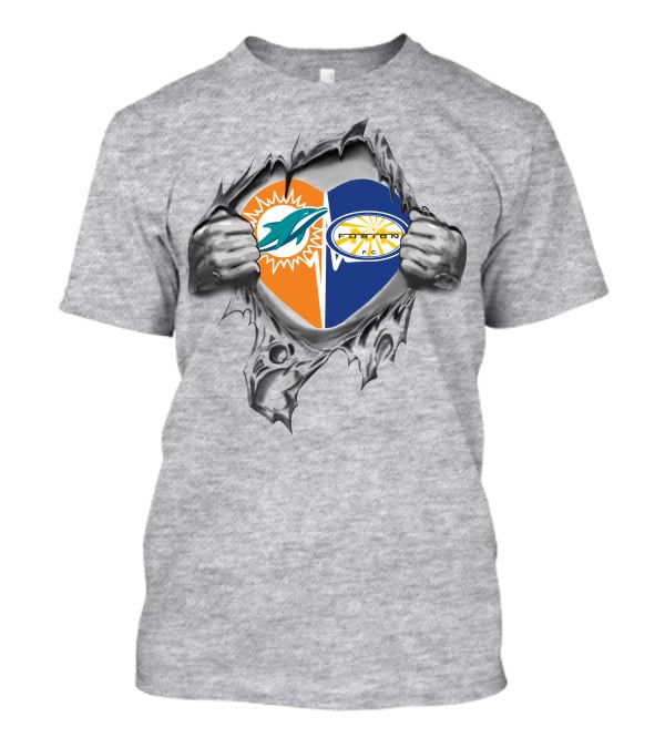 Miami Dolphins Fusion F.c. Heart In My Heart 26 Dolphins T-Shirt