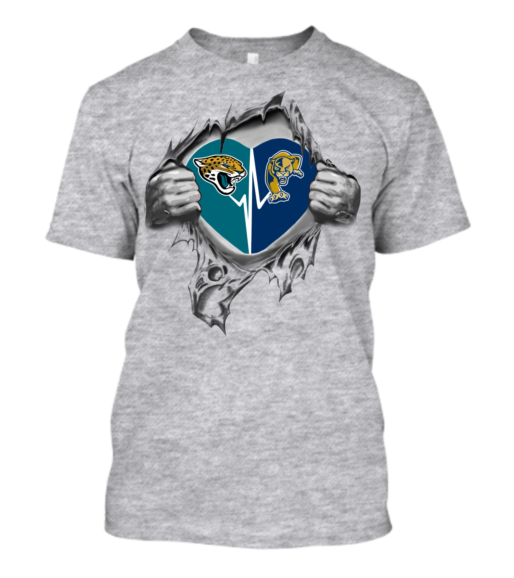 Jaguars Florida Intl Golden Panthers Heartbeat T-Shirt