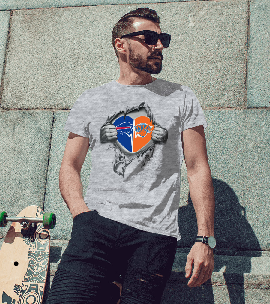 Bills Knicks Heart Loyalty Fan Passion T-Shirt