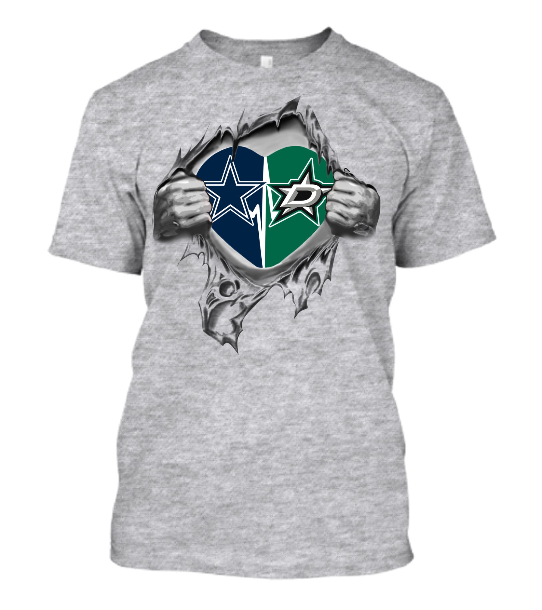 Cowboys Stars Heart Dallas It's In My Heart T-Shirt