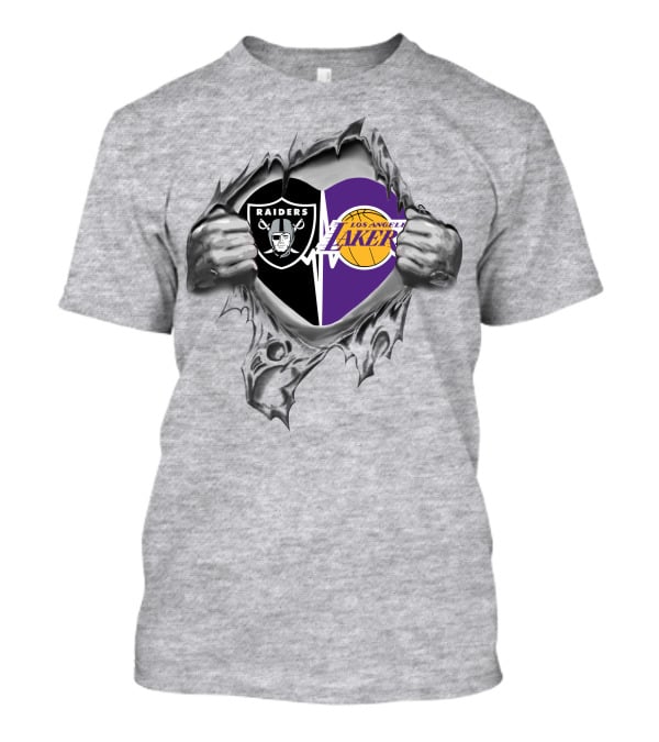 Los Angeles Raiders Lakers Heart 320 T-Shirt