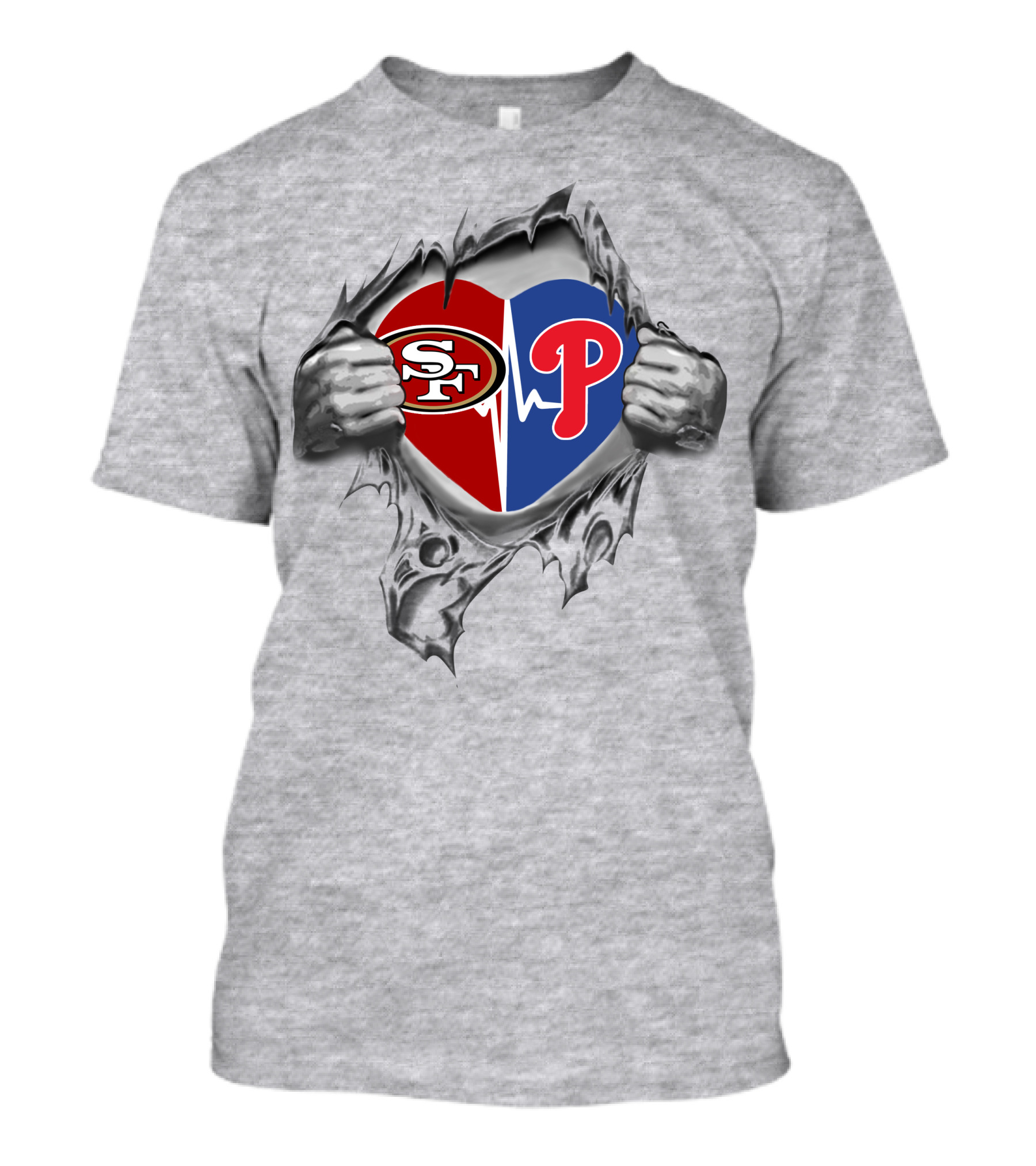 49ers Sf Philadelphia Phillies P Heart It's In My Heart T-Shirt