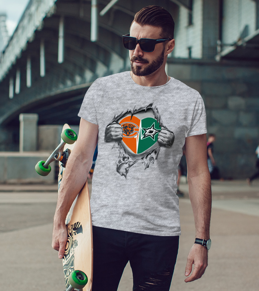 Bears Dallas Stars Heart Passion T-Shirt