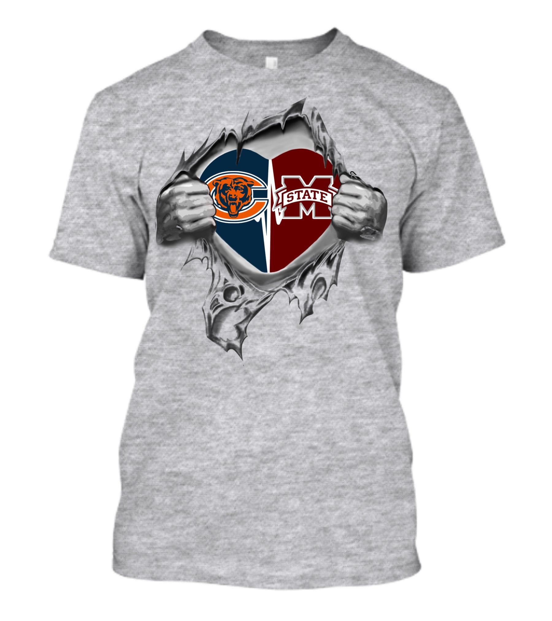 Bears Mississippi State Bulldogs Heart T-Shirt