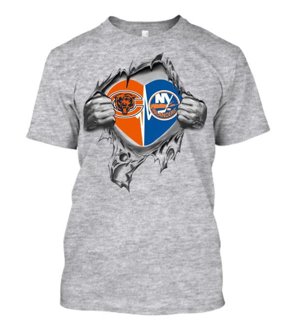 Chicago Bears New York Islanders Heart In My Heart T-Shirt