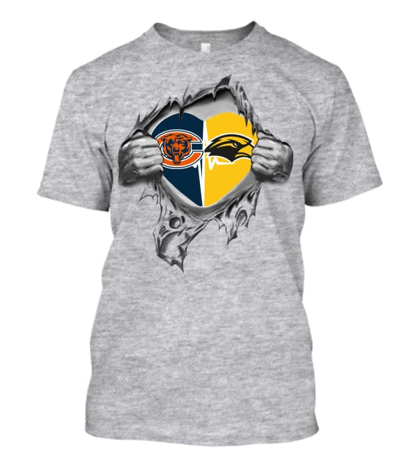 Bears Southern Mississippi Golden Eagles Heart T-Shirt