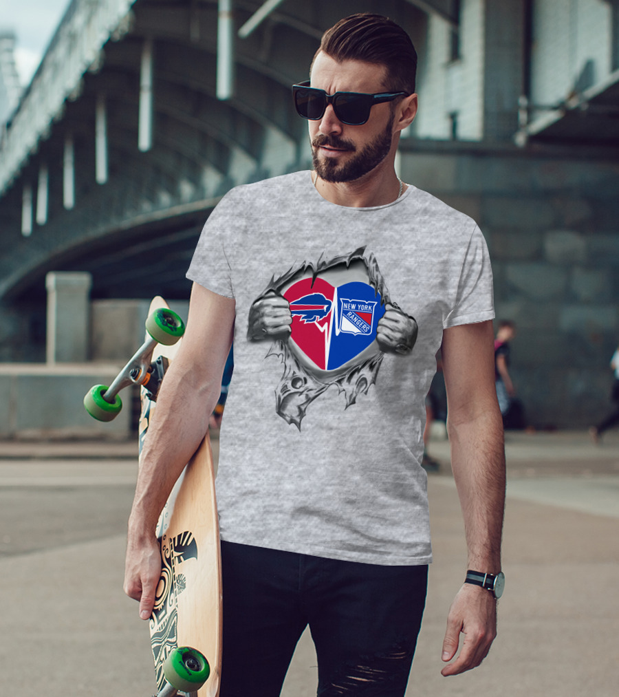 Bills New York Rangers It's In My Heart T-Shirt