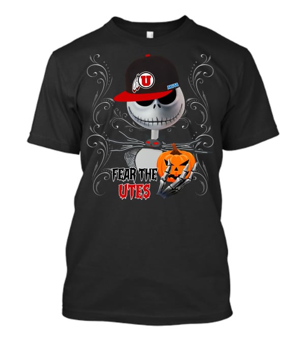 Fear The Utes Halloween Jack-O'-Lantern Skeleton U Hat T-Shirt