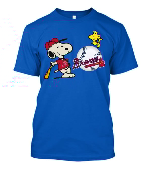 Braves Snoopy Woodstock Baseball Atlanta Peanuts T-Shirt
