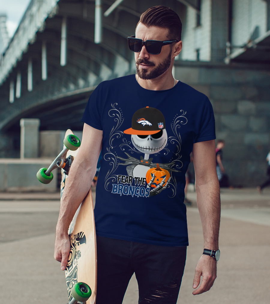 Fear The Denver Broncos Halloween NFL T-Shirt