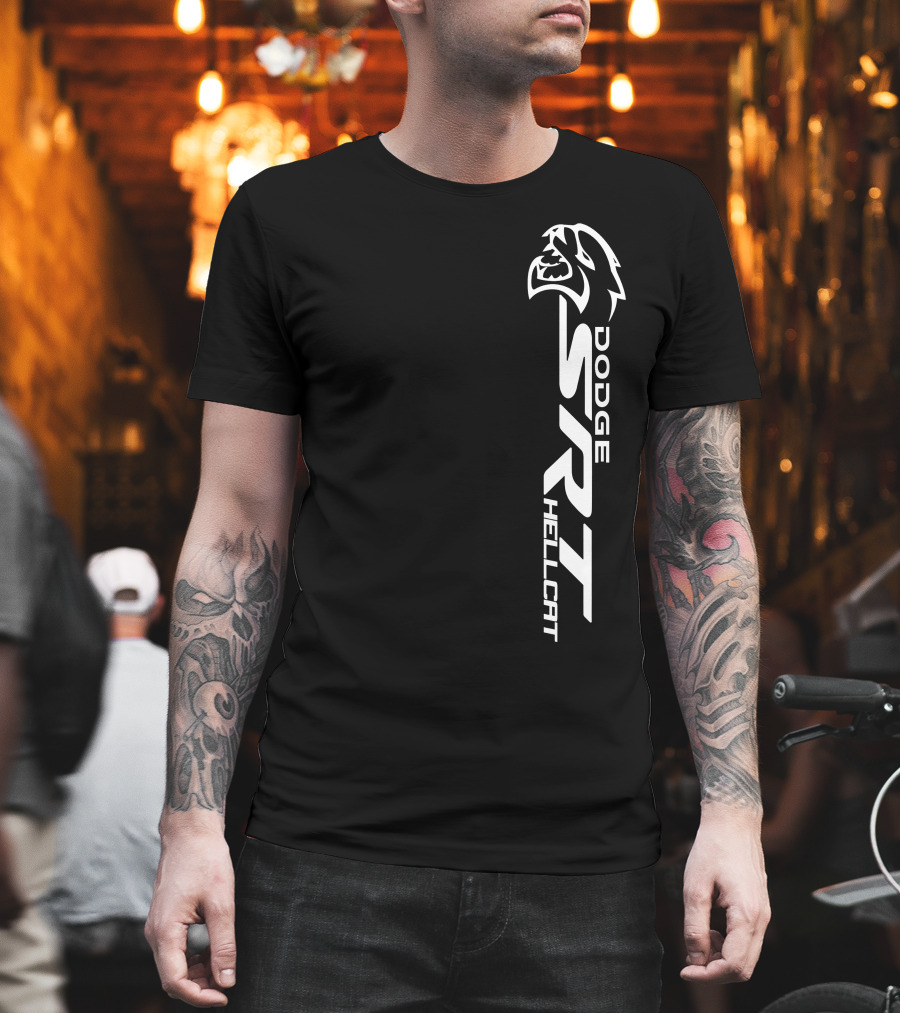 Dodge SRT Hellcat Logo With Cat Head T-Shirt