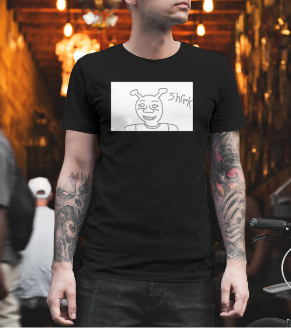 Shrek Sketch Drawing With Text Shrek T-Shirt Shrek Sketch Drawing With Text Shrek T-Shirt
