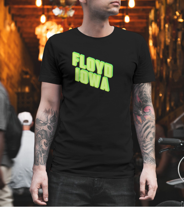 Floyd Iowa Bold Neon Text T-Shirt Floyd Iowa Bold Neon Text T-Shirt