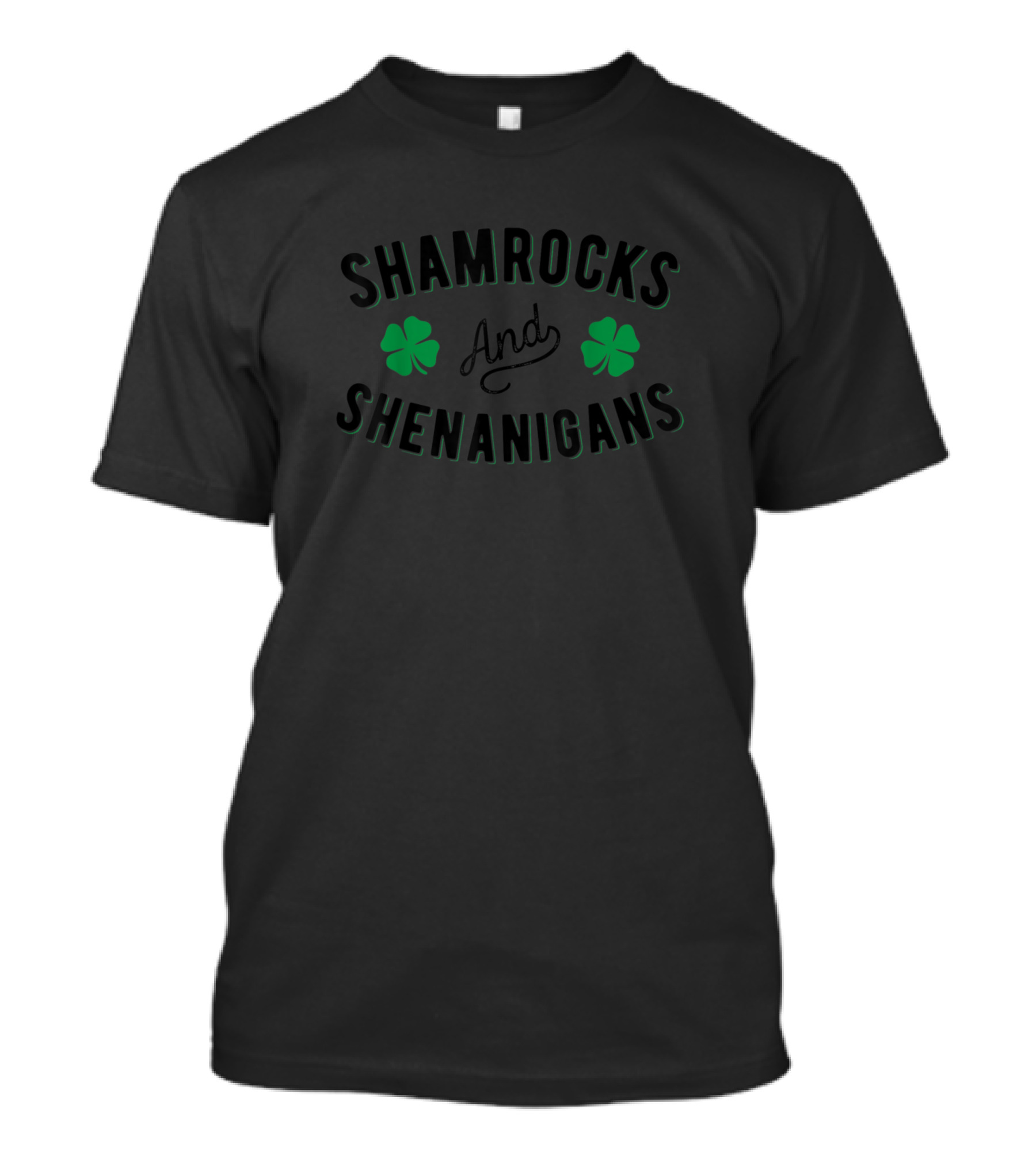 Shamrocks And Shenanigans With Green Clover Icons T-Shirt