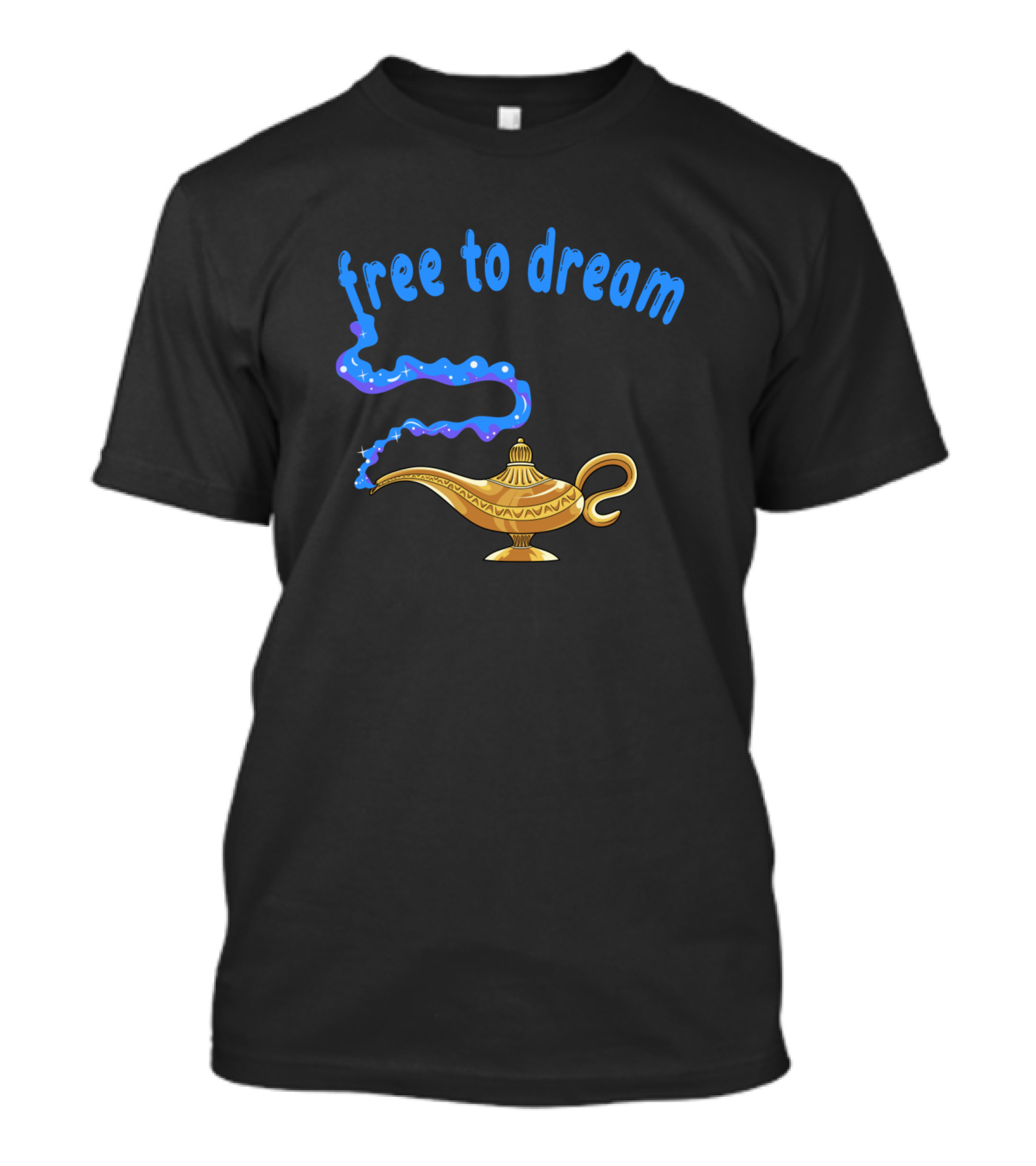 Free To Dream Magic Lamp Wish Come True Dreamer T-Shirt