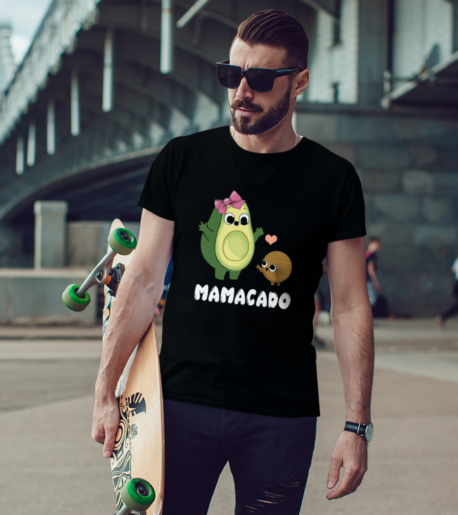 Mamacado Cute Avocado With Heart And Bow T-Shirt