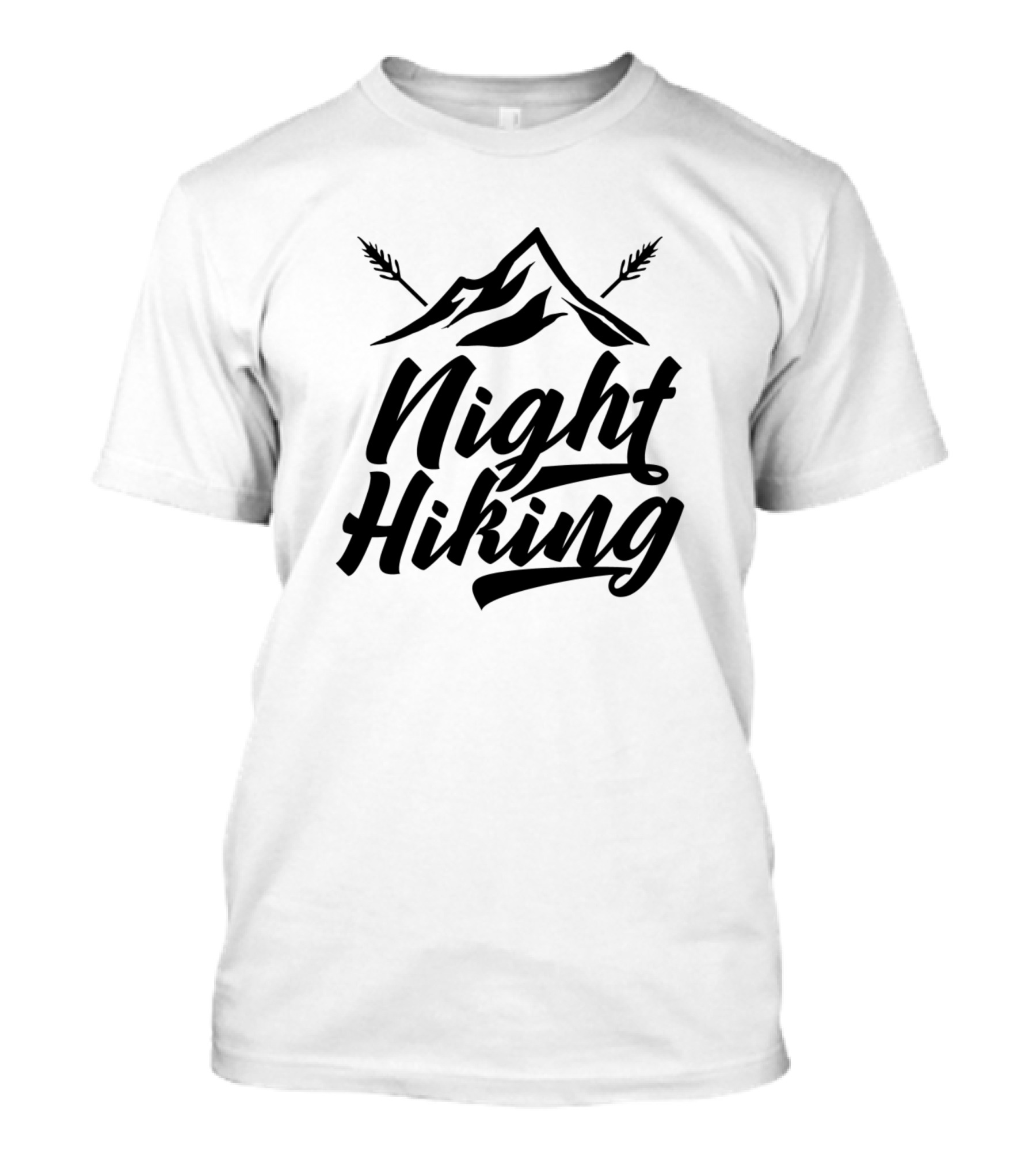 Night Hiking Mountain Adventure With Arrows T-Shirt