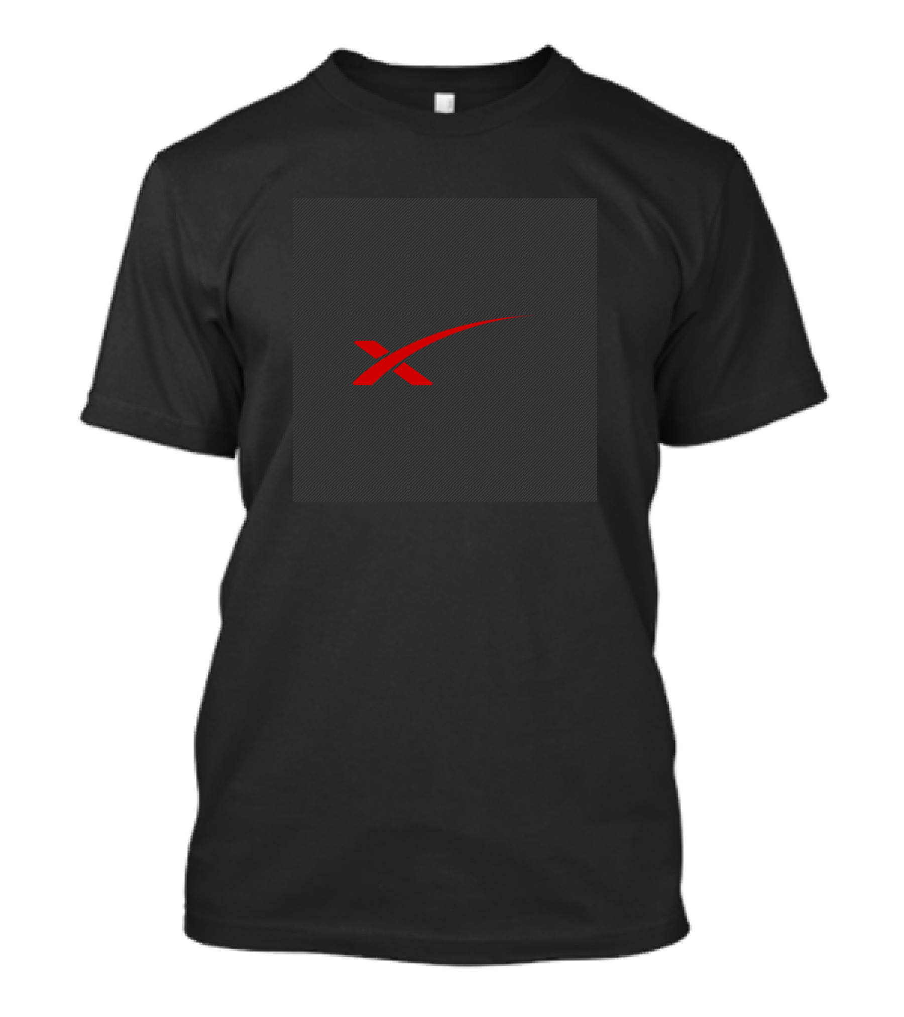 SpaceX Red Logo Carbon Fiber Background T-Shirt