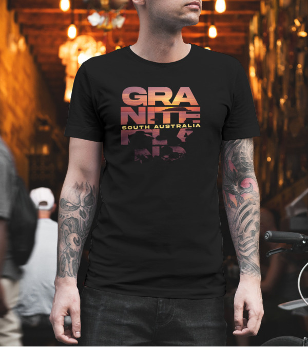 Granite Island South Australia Sunset Typography T-Shirt Granite Island South Australia Sunset Typography T-Shirt