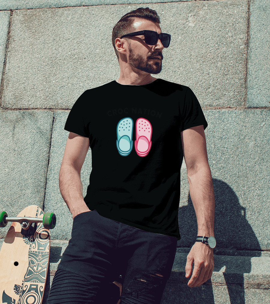 Croc Nation Fun Colorful Footwear T-Shirt