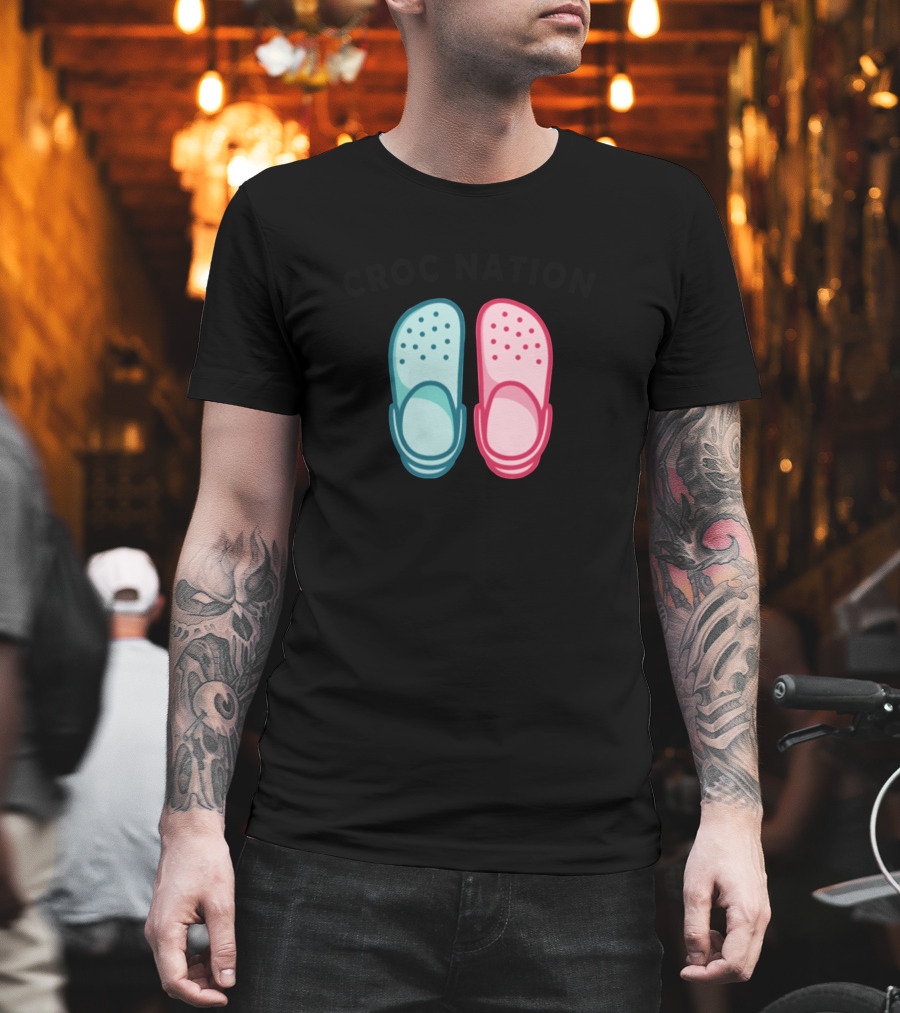 Croc Nation Fun Colorful Footwear T-Shirt