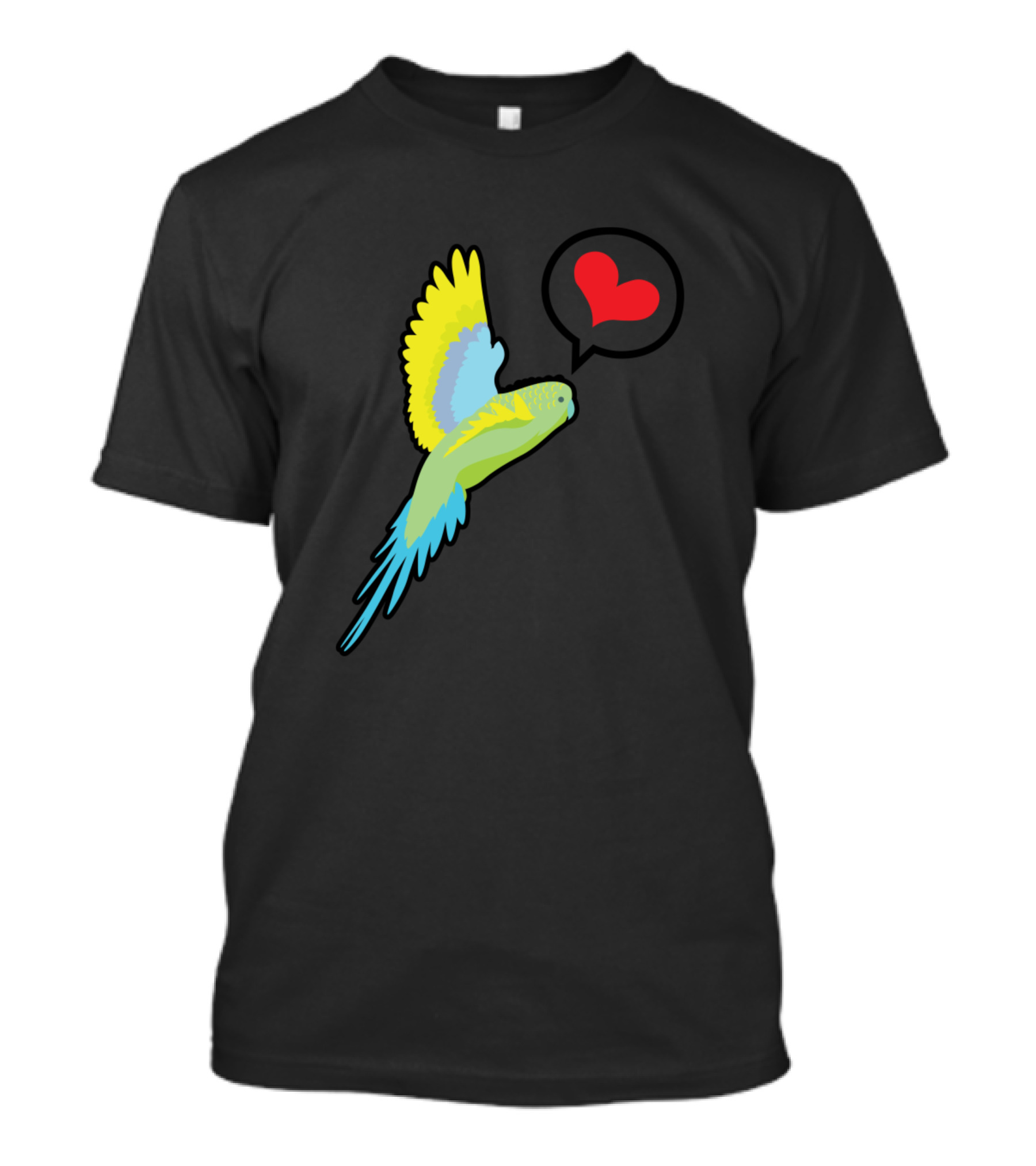 Budgerigar Sweet Budgie Bird Lover Heart Balloon T-Shirt