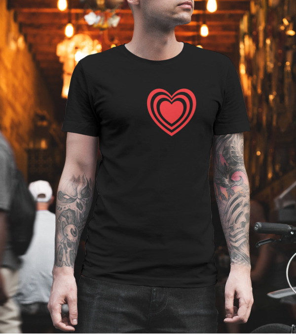 Love Heart Be Kind Red Black T-Shirt Love Heart Be Kind Red Black T-Shirt