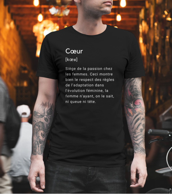 Cœur Définition Siège de la Passion Chez les Femmes Évolution Féminine T-Shirt Cœur Définition Siège de la Passion Chez les Femmes Évolution Féminine T-Shirt