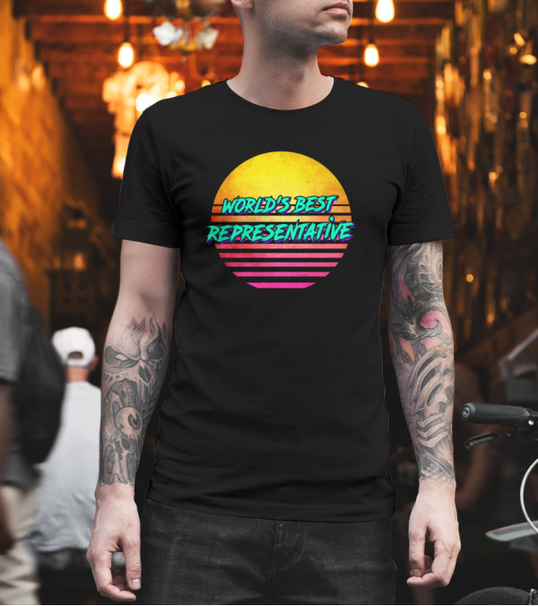 World's Best Representative Retro Sunset T-Shirt World's Best Representative Retro Sunset T-Shirt
