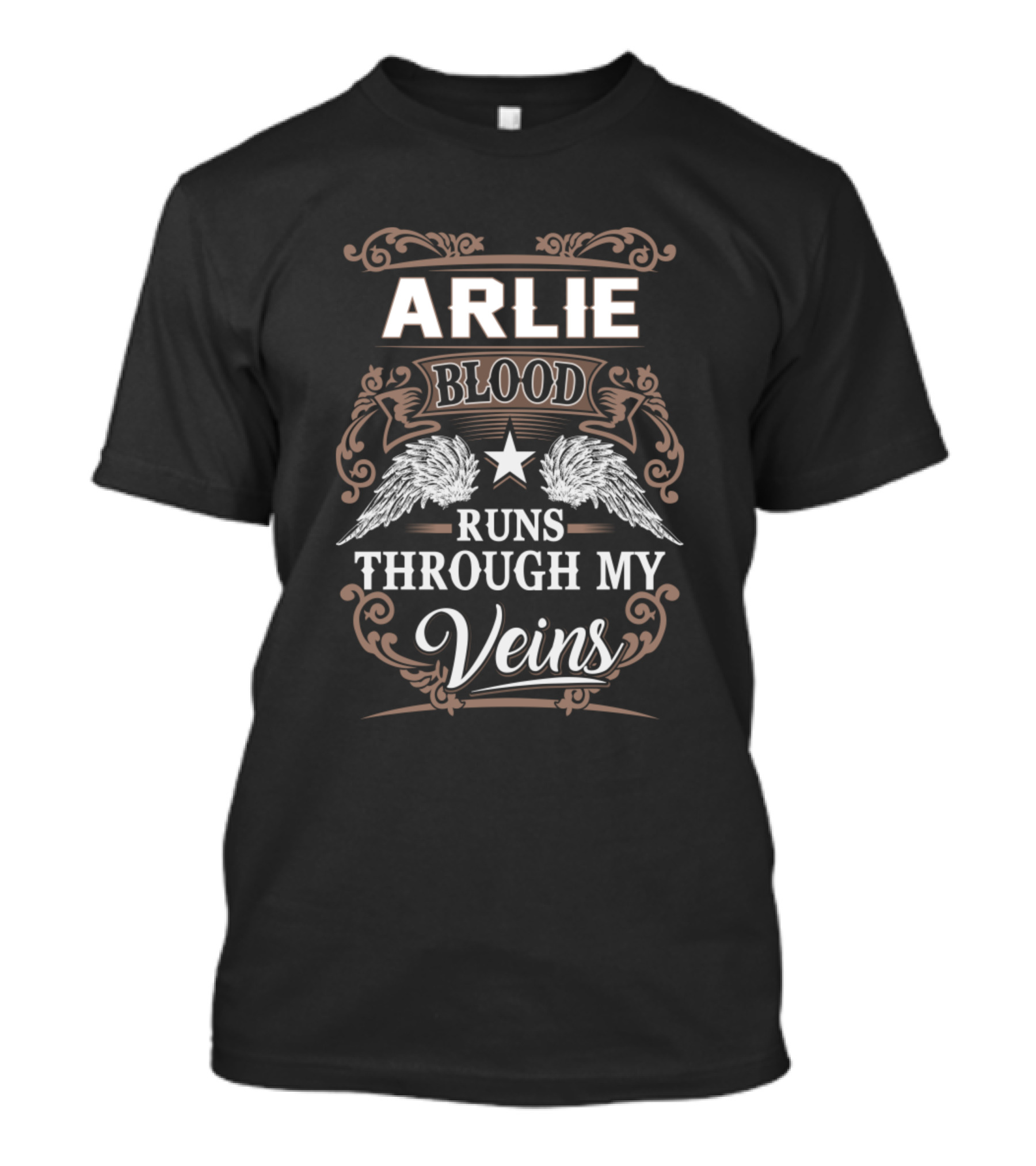 ARLIE Blood Runs Through My Veins Wings Star Ornate T-Shirt