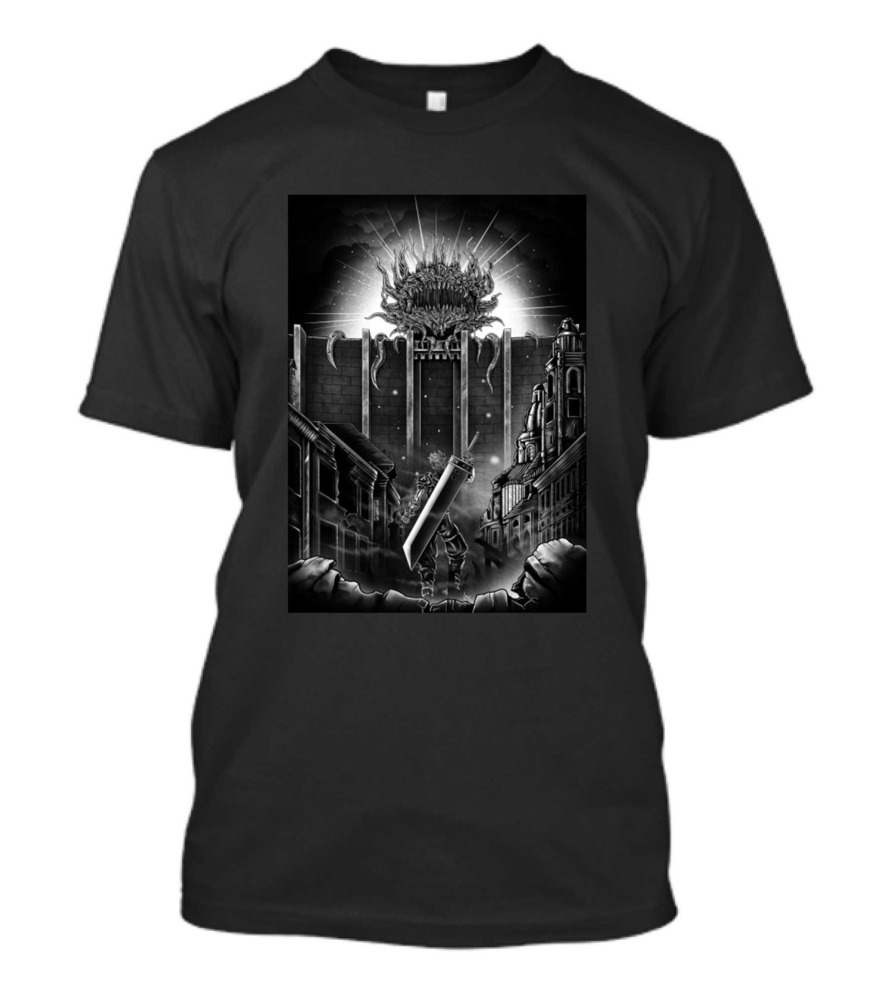 Attack On Midgar Titans Confrontation T-Shirt