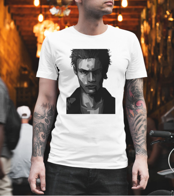 One Eyed Grayscale Portrait Rugged Character T-Shirt One Eyed Grayscale Portrait Rugged Character T-Shirt