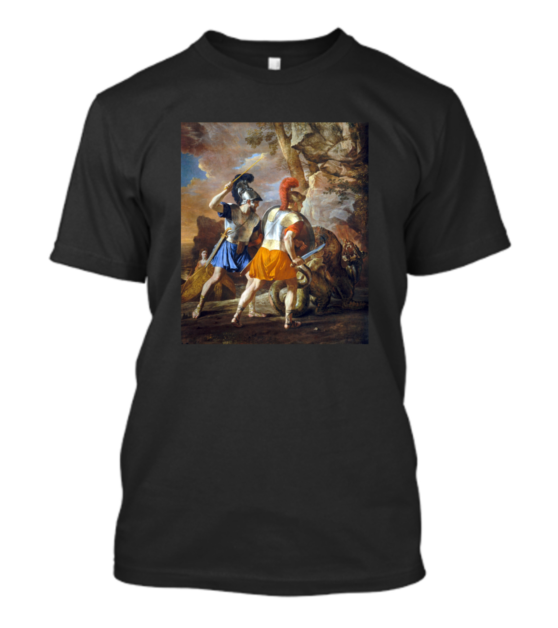 Nicolas Poussin The Companions Of Rinaldo Painting Mythology Art Battle Scene T-Shirt