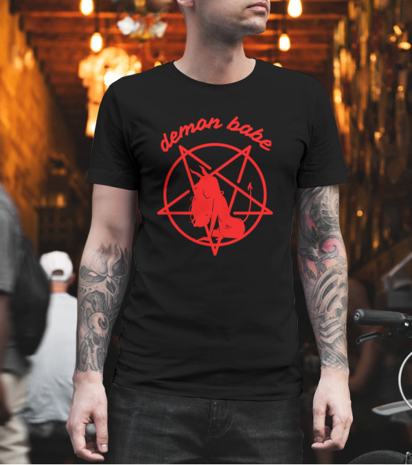 Demon Babe Red Pentagram T-Shirt Demon Babe Red Pentagram T-Shirt